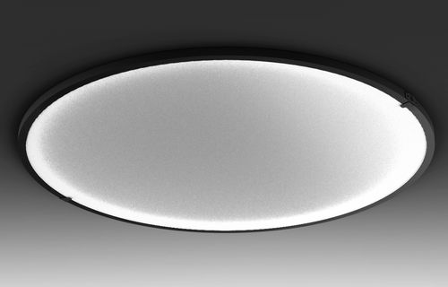 Contemporary ceiling light - luna C1250 - Andcosta - round / lacquered aluminum / opal