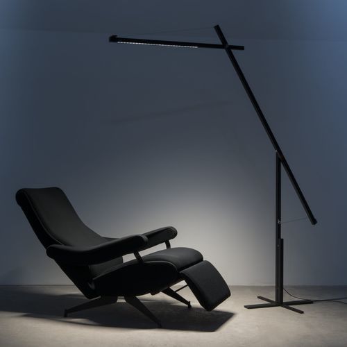 Floor-standing lamp - grue F2000 - Andcosta - lacquered steel / lacquered aluminum / polycarbonate