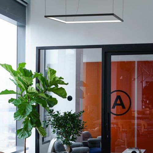 Square light fixture - circus S1500 - Andcosta - hanging / LED / IP20