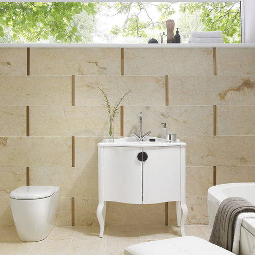 Natural stone tile - BALI CREAM : ISC2669 - British Ceramic Tile Ltd - high-gloss / indoor / wall