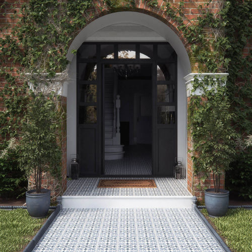 Porcelain stoneware tile - BROMPTON : PUGIN FILIGREE - British Ceramic Tile Ltd - earthenware / matte / indoor