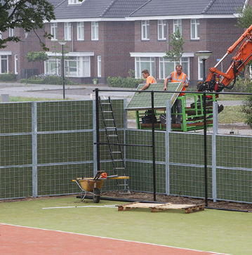 Noise barrier with modular panels - NoiStop - Mobilane - steel / stone wool / for garden enclosures