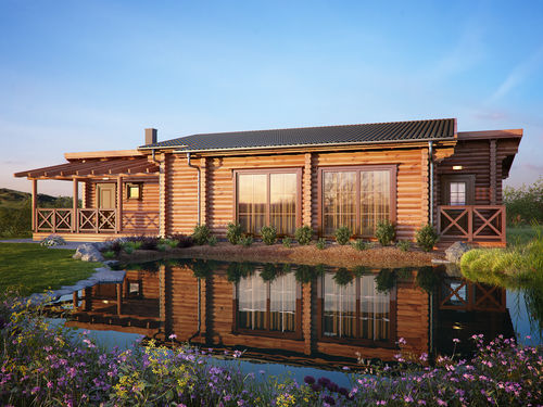 Passive house - AIME - RITSU AS - contemporary / two-story / solid wood