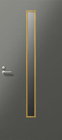 Entry door - UO 116 S - Skaala Windows And Doors - wooden / swing / semi-glazed
