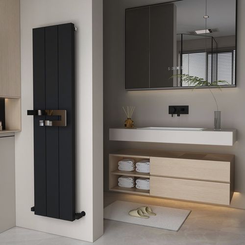 Hot water towel radiator - CARISA ELVINO BATH - Carisa Designer Radiators - 501 w...750 w / 751 w...1000 w / contemporary