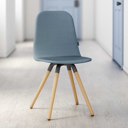 Scandinavian design chair - NUBA - Cancio - living room / kitchen / fabric