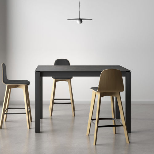 Contemporary high bar table - KERALA  - Cancio - ceramic / metal base / rectangular