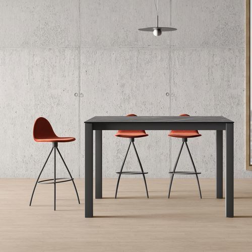 Contemporary bar chair - PETRIS - Cancio - indoor / fabric / lacquered steel