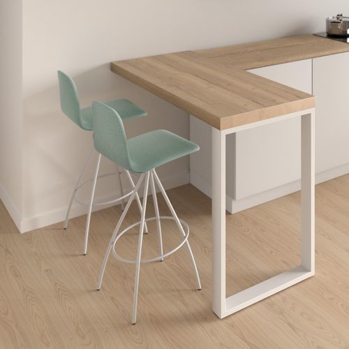 Contemporary bar chair - TOTEM  - Cancio - indoor / fabric / stained wood