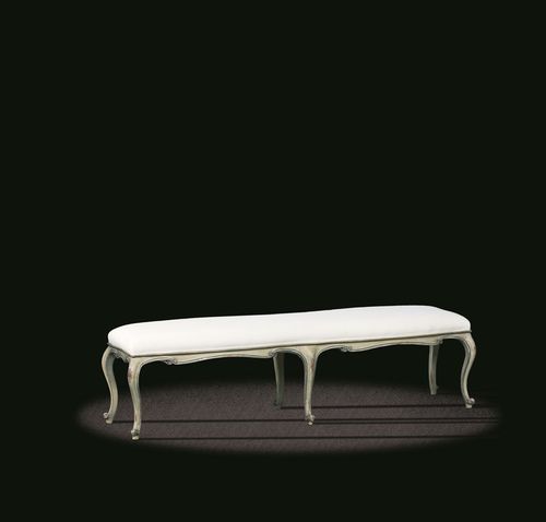 Louis XV style upholstered bench - L15 TB 19 - MASSANT - fabric