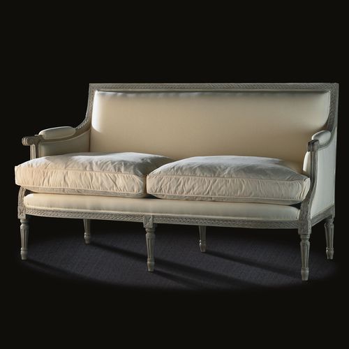 Louis XVI style sofa - L16TF 4 / 4 - MASSANT - fabric / beige / wooden