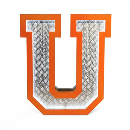 Floor-standing lamp - LETTER U - DelightFULL - aluminum / steel / original design