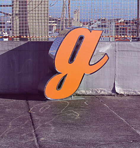Original design wall light - LETTER G - DelightFULL - indoor / stainless steel / acrylic