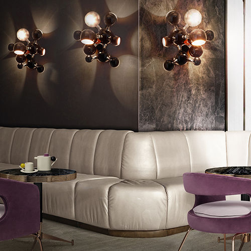 Original design wall light - ATOMIC - DelightFULL - indoor / brass / steel