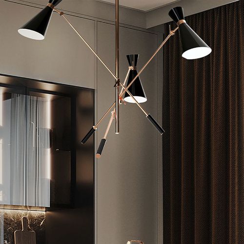 Pendant lamp - STANLEY - DelightFULL - aluminum / brass / contemporary