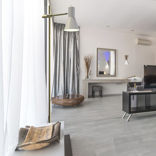 Floor-standing lamp - COLEMAN - DelightFULL - aluminum / brass / steel