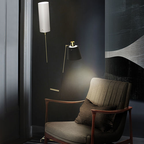 Floor-standing lamp - PASTORIUS - DelightFULL - aluminum / brass / acrylic