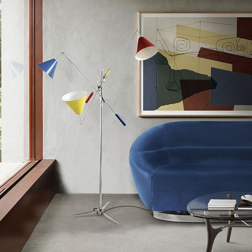Floor-standing lamp - SINATRA - DelightFULL - aluminum / brass / steel