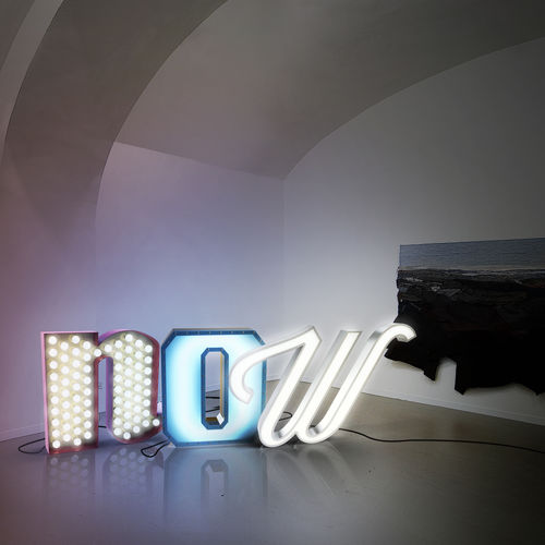 Floor-standing lamp - LETTER N - DelightFULL - aluminum / original design / corded
