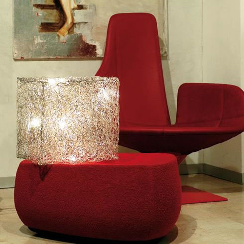 Table lamp - QUBO: T 40 - Knikerboker - aluminum / contemporary / corded