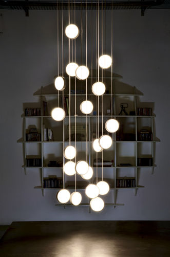 Contemporary chandelier - DND: TWENTY - Knikerboker - aluminum / LED