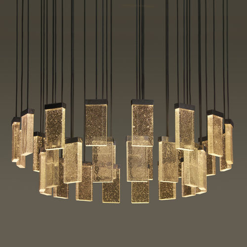 Contemporary chandelier - 32 GRAND CRU - MASSIFCENTRAL - glass / aluminum / commercial