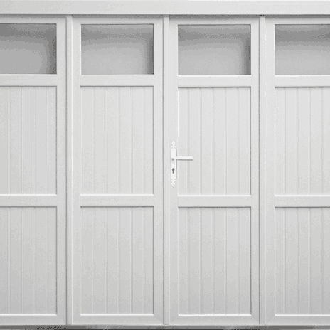 Swing garage door - LALLEMANT FERMETURES : CADRE SOUDE 2 - Lallemant - PVC / manual