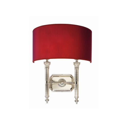 Traditional wall light - CIGNO : 2121 - LUMIS SRL - indoor / nickel / fabric