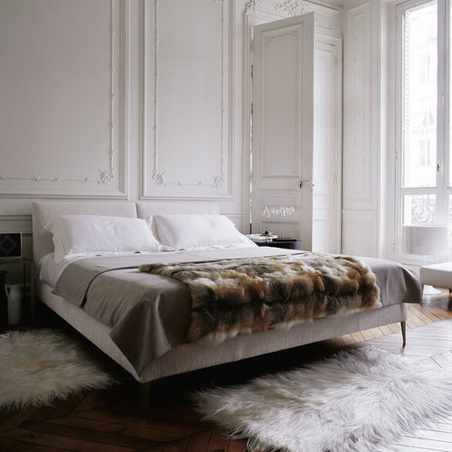 Double bed - SELENE - MAXALTO - contemporary / upholstered / with upholstered headboard