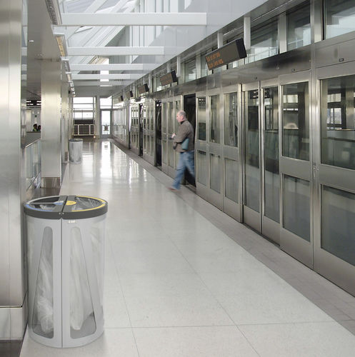Recycling bin - MADRID SECURITY  - CERVIC ENVIRONMENT - galvanised steel / indoor / commercial