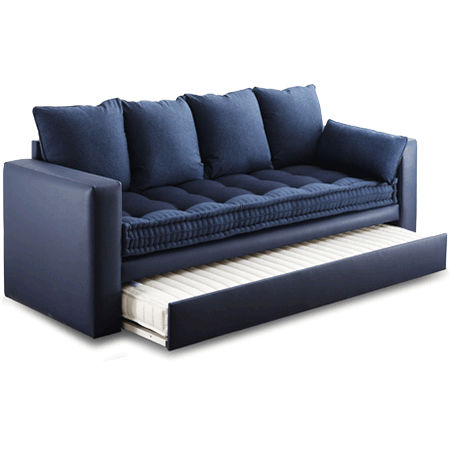 Contemporary sofa - EXTRAS - le lit national - fabric / with trundle bed / blue