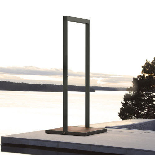 Pool outdoor shower - GARDEN - Röshults - teak / stainless steel