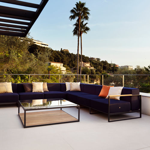 Modular sofa - MOORE - Röshults - corner / contemporary / garden