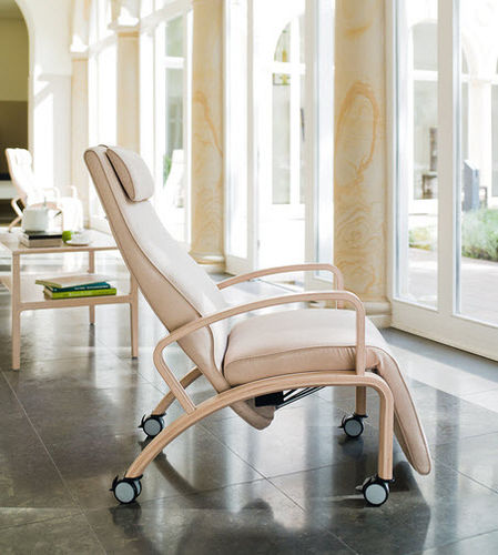 Fabric medical chair - WINDOW 3458/V - Brunner GmbH - wooden / leather / reclining