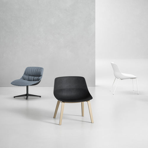 Contemporary lounge chair - CRONA LIGHT 6357 - Brunner GmbH - fabric / steel / wooden