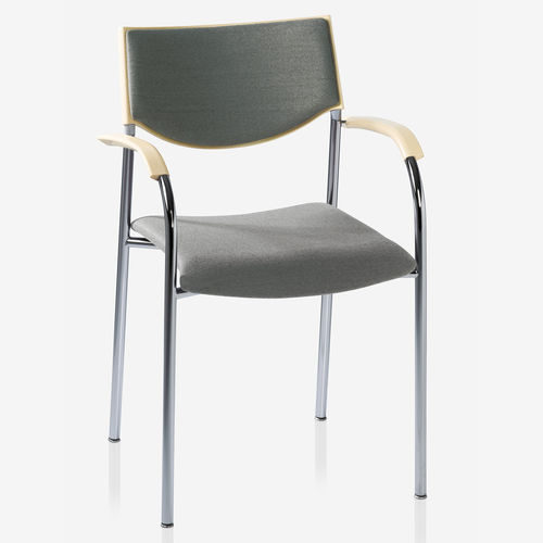 Contemporary visitor chair - JUMP 402 - Brunner GmbH - indoor / fabric / metal