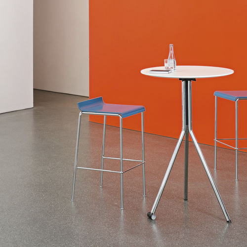 Contemporary bar stool - VERONA 5321 - Brunner GmbH - leather / wooden / HPL