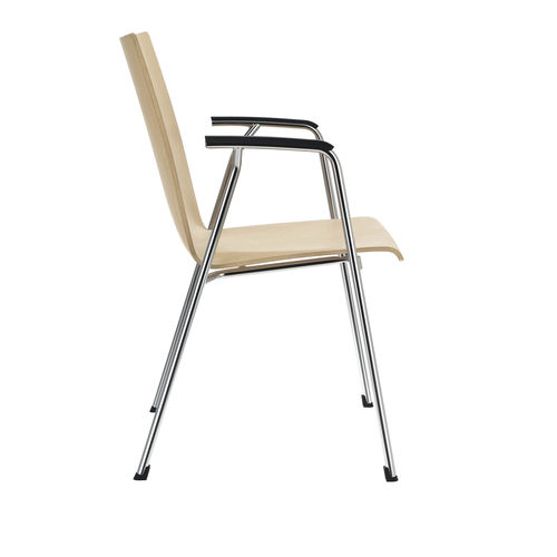 Contemporary conference chair - FIRST LINE 4506/A - Brunner GmbH - indoor / fabric / beech