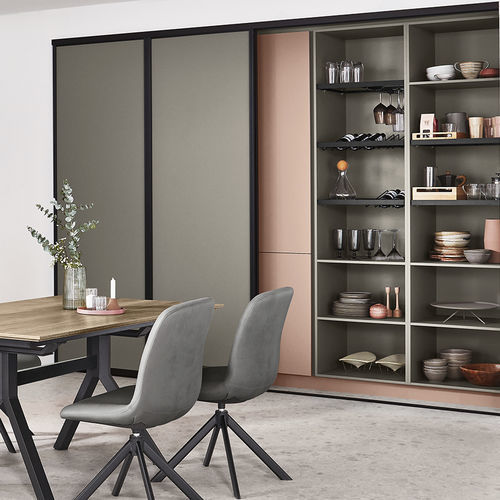 Modular shelf - Taro - nobilia - contemporary / lacquered wood / metal