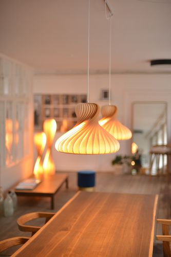 Pendant lamp - TR22 - Tom Rossau - birch / plastic / contemporary