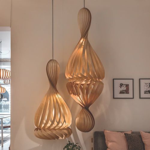 Pendant lamp - TR24 - Tom Rossau - birch / contemporary / corded