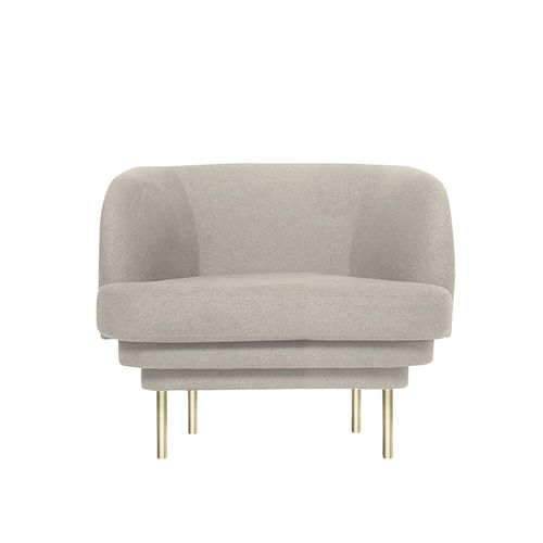 Contemporary armchair - CORNICE - ENO STUDIO - velvet / black / blue