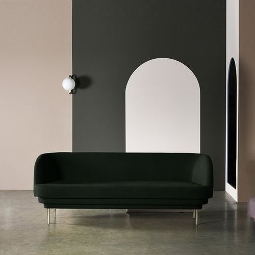 Contemporary sofa - CORNICE - ENO STUDIO - velvet / customizable color / 3-seater