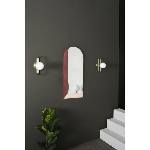 Wall-mounted mirror - LINNA - ENO STUDIO - contemporary / white / vertical