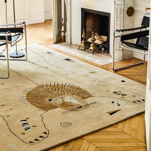Contemporary rug - LION  - TOULEMONDE BOCHART - animal motif / wool / rectangular