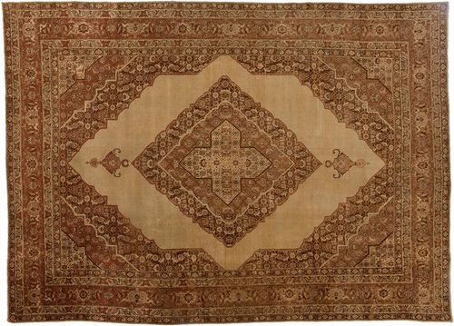 Oriental rug - ANTIQUE : TABRIZ HAJ JALILI - Golran - patterned / wool / cotton