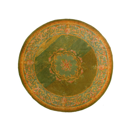 Oriental rug - ANTIQUE : SPAGNOLO - Golran - floral pattern / wool / cotton