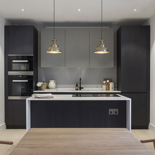 Contemporary kitchen - G180 - TM Italia - wooden / marble / island