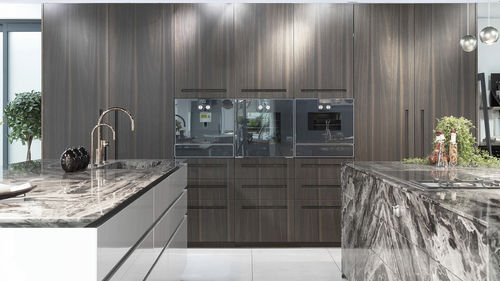 Contemporary kitchen - 202209 - TM Italia - oak / stone / marble