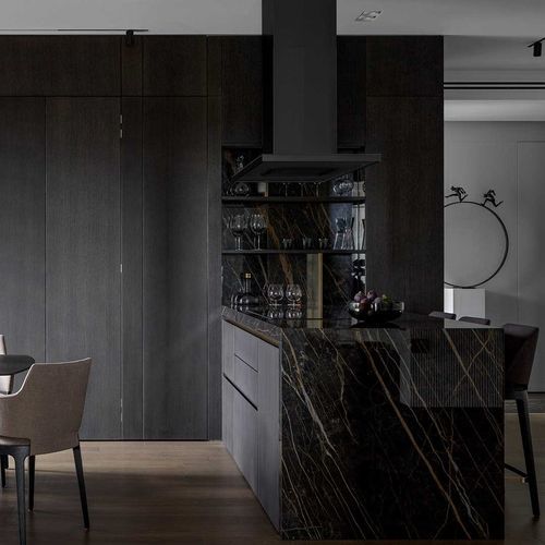 Contemporary kitchen - 202101 - TM Italia - wood veneer / oak / lacquered MDF